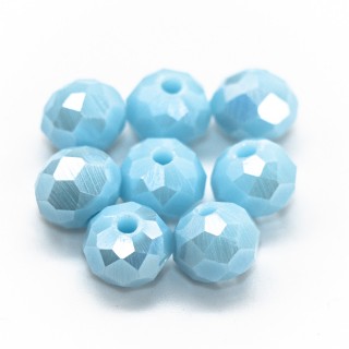 Бусины рондели 6*4мм (светло-голубой непрозрачный)